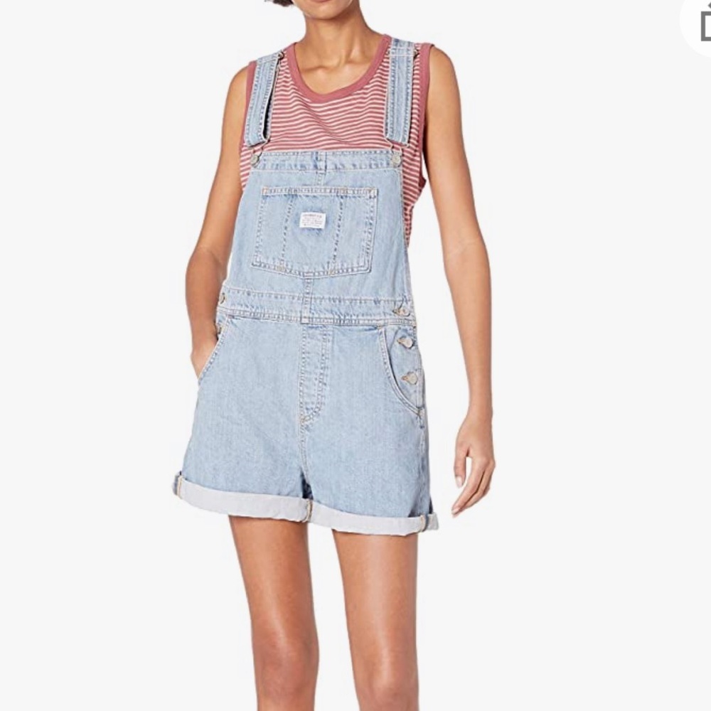 Levi’s light denim short overalls